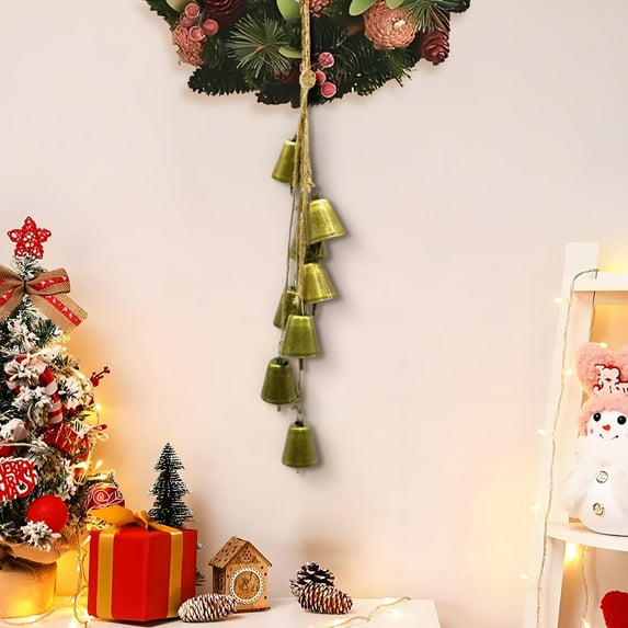 Witch Bells for Door Knob for Protection Handmade Witchcraf Door Hanging Bell Rustic Witch Wind Chimes for Boho Home Room Decor