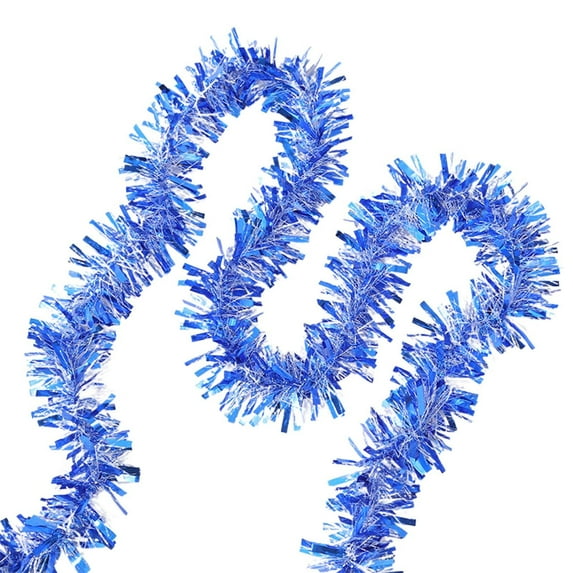 Christmas Metallic Tinsel Twist Hanging Garland Shiny Christmas Tree Garland for Mantle Home Fireplace Stairs Xmas Party Indoor and Outdoor Decor