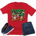 thumbnail image 1 of Christmas Mickey and Friends Unisex Short Sleeve Shirt (Red-Small), 1 of 8