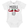 thumbnail image 1 of Christmas Middle Elf Matching Family Romper Boys or Girls Infant Baby Brisco Brands 12M, 1 of 7