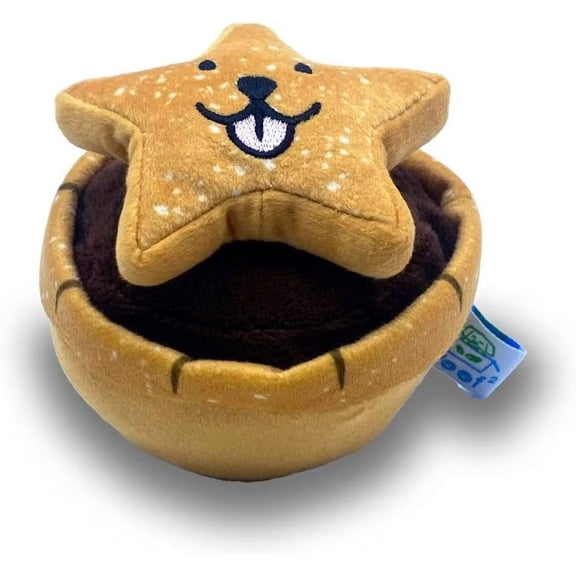 Christmas Mince Pie Nose-Work - Soft Plush Squeaky -Hiding with Crinkle Paper, Interactive Elastic Band, Durable for Small, Medium & Large Dogs