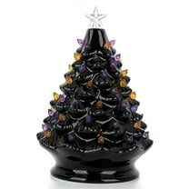 Christmas Mini Ceramic Tree Festive Christmas Tree Dcor Vintage Desktop Decoration Winter Tree Holidays Party Supplies