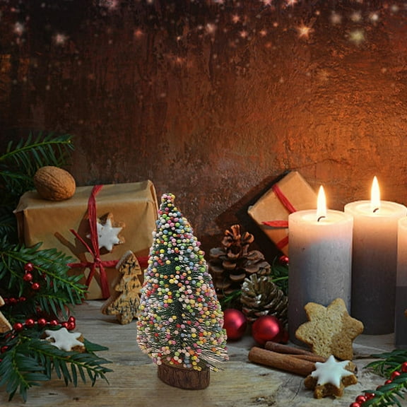Christmas Mini Christmas Tree Desktop Decoration DIY Needle Tree Decoration Christmas White Cedar Small Christmas Tree