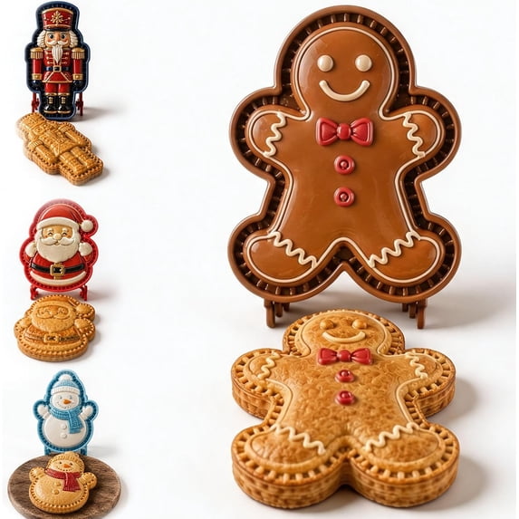 Mini Man Christmas Mini Hand Pie Molds, Reusable Embossed Dough Press and Pastry ...