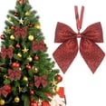 thumbnail image 1 of Christmas Mini Ribbon Bows, Red Yellow Hanging Ornaments, 2-Inch Decorative Bow Tie for Tree, Wreath, Garland, Gift Wrapping, 1pcs, 1 of 5