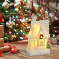 thumbnail image 1 of Christmas Mini Snow House 2025 - LED Lighted Winter Village Cottage with Resin Figurine for Xmas Scene Desktop Decoration, Tiny Ornament, 1 of 5