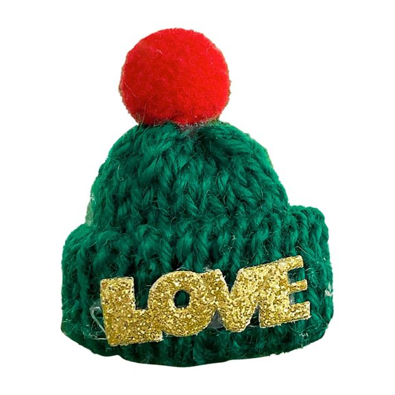 Christmas Mini Wool Hat Knitted Bottle Cap Red Hat Diy Holiday Decoration Christmas Hat