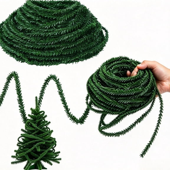 Christmas Miniature Artificial Pine Garlands Mini Christmas Greenery Garland for Decor