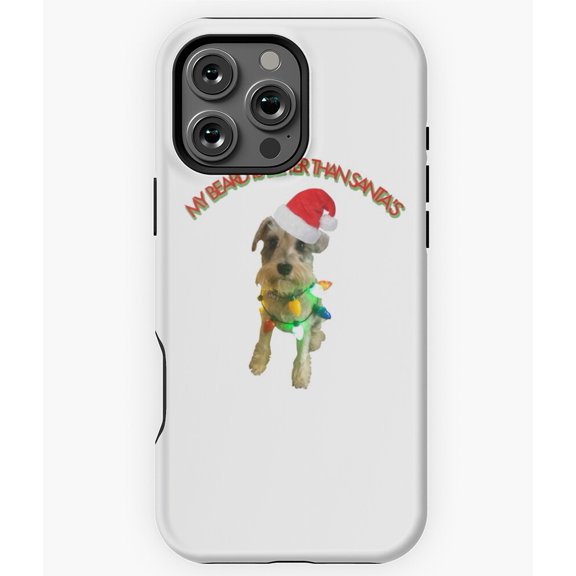 Christmas Miniature Schnauzer Dog Phone Case for iPhone 16 15 14 13 12 11 Pro Max