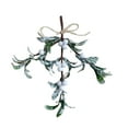 thumbnail image 1 of Christmas Mistletoe Decor Artificial Mistletoe Ornament Mistletoe Hanging Decorations Glitter Christmas Tree Accessories Artificial Dry Hanging Decoration For Tree Door 9.1"x7.5", 1 of 2