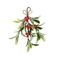 thumbnail image 1 of Christmas Mistletoe Decor, Mistletoe decoration, Hanging Mistletoe, Red Berry Mistletoe Hanging, Christmas Artificial Mistletoe Ornament, Ideal for Mantels, Doorways & Romantic Display Use, 1 of 3