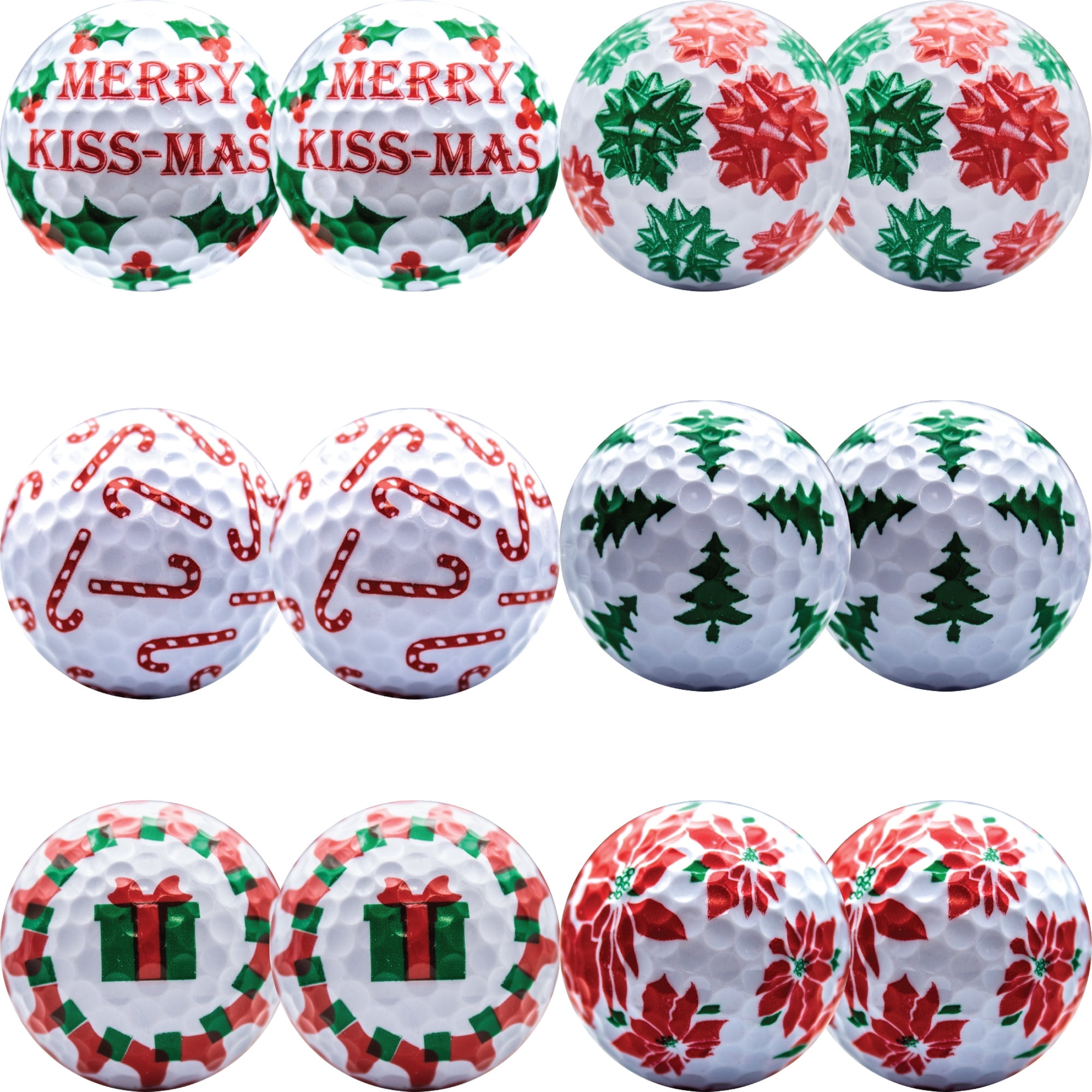 Christmas Mix Pack #2 Golf Balls 12 Pack by GBM Golf