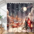 thumbnail image 1 of The Christmas Modern Design Shower Curtain for Bathroom Shower Curtain Set with 12 Hooks Waterproof Fabric Bath Curtain for Bathtub Restroom Decor, 72 X 72 in, 1 of 6