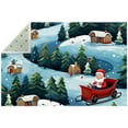 Christmas Modern Polyester Area Rug Stylish Floor Mat for Living Room