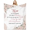 thumbnail image 1 of Christmas Mom Gifts Blanket 60"x50", Xmas Gifts for Mom from Daughter, Birthday Gifts for Mom, Mom Gift Ideas for Mother, Mom Gifts from Son for Mother''s Day Anniversary, to My Mom Throw Blankets, 1 of 6
