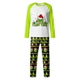 thumbnail image 1 of Christmas Mom Pajamas Grin-ch Themed Soft Cotton Long Sleeve Pajama Set Festive Holiday Season Mother Sleepwear Cozy Fit Decorative Mom Christmas Outfit With Grin-ch & Christmas Elements, 1 of 3