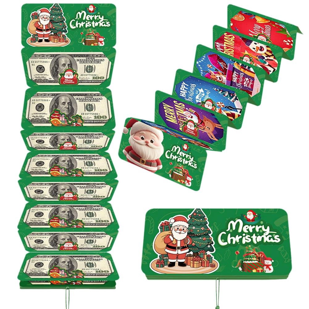 Christmas Money Holders Set Of 12 – Funny Cash Gift Cards With Adhesive Lip Balm Trays, No Glue Needed