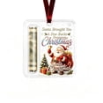 thumbnail image 1 of Christmas Money Ornament Santa – Acrylic Santa Shape Cash Holder, Xmas Tree Gift Clip with Velvet Ribbon, 1 of 8