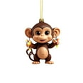 thumbnail image 1 of Christmas Monkey Book Stack Ornament - Acrylic Christmas Tree Pendant with Monkey Holding Books, Festive Hanging Decor for New Year, Holiday Tree Decoration (3.15 inch), 1 of 4