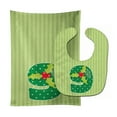 thumbnail image 1 of Christmas Month 9 Holly Baby Bib and Burp Cloth, 1 of 1