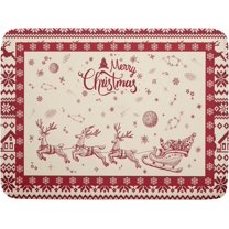 Christmas Moose Dish Drying Mat 16x18 Inch Merry Christmas Deer Drying Mat for Kitchen Counter Cute Christmas Elk Drying Mat Absorbent Microfiber Drying Pad Christmas Decorations for Countertop