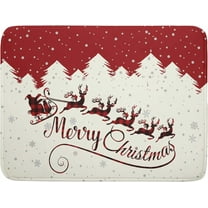 Christmas Moose Dish Drying Mat 18x24 for Winter Santa Claus Kitchen Counter Decor Absorbent Reversible Microfiber Deers Animal Dishes Pad Dish Drainer Rack Mats Kitchen Accessories