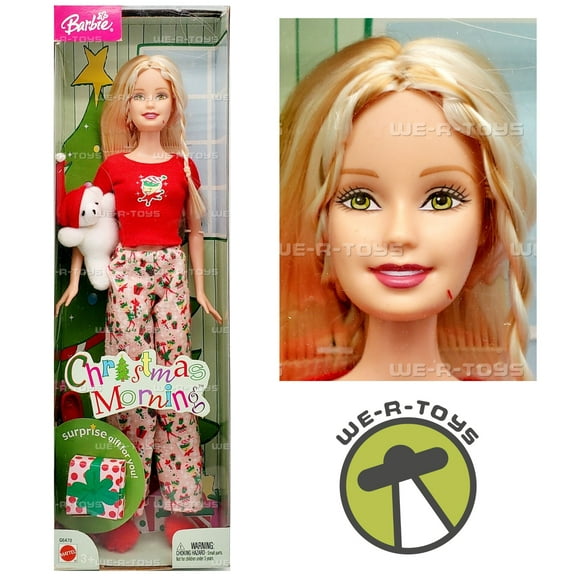 Christmas Morning Barbie Doll with Surprise Gift for You 2004 Mattel G6470