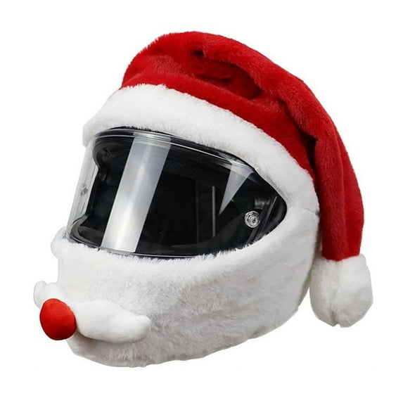 Christmas Motorcycle Head Cover for & Driving Accessories Decorative Full Motorcycle Cover for Riding and Festive Use Durable Protective Gear for Bikes and