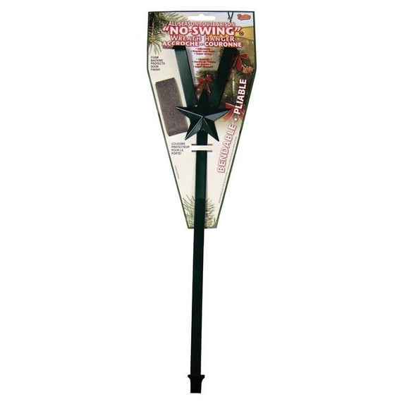 Woodlink 36360 Adjustable Wreath Hanger, No-Swing, Green - Quantity 1