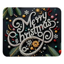Christmas Mouse Pad for Wireless Mouse Home Office Desk Laptop with Rubber Base