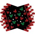 thumbnail image 1 of Christmas Mouse Placemats Set of 4, Red Black Green Xmas Polka Dots Table Place Mats, Winter Holiday Seasonal Kitchen Decor Home Decoration 12 x 18 Inch, 1 of 5