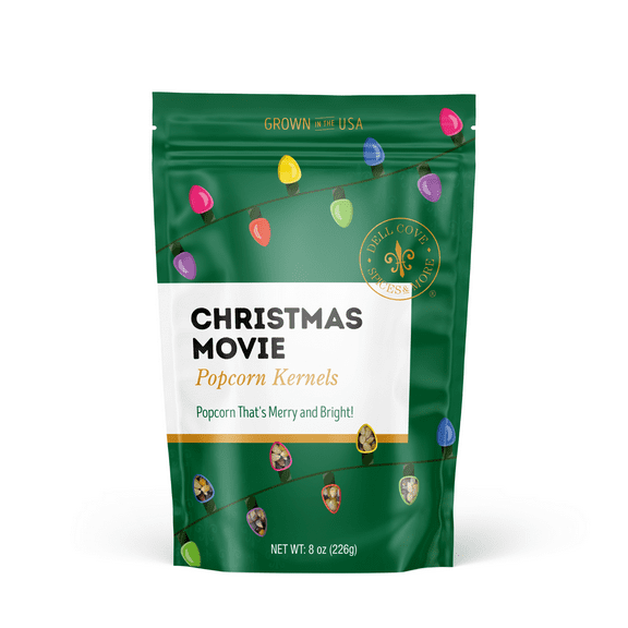 Christmas Movie Popcorn Kernels | X-Mas Gifts | Festive Holiday Snacks and Movie Night Popcorn Kernels, Half Pound