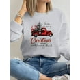 thumbnail image 1 of Christmas Movies Watching Shirt Sweatshirt Xmas Women Off Shoulder Sweatshirt Sexy Long Sleeve Pullover Tops, 1 of 4