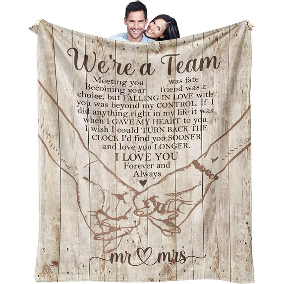 Christmas Mr and Mrs Gifts, Wedding Gifts for Couples 2024, Anniversary Marriage Gift for Mr & Mrs, Married/Newlywed Couple Gift Ideas, Mr. and Mrs. Gifts for Couple, Mr Mrs Throw Blanket 50x60