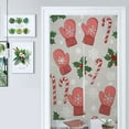 thumbnail image 1 of Christmas Mug & Candy Cane Pattern Door Curtain Nordic Living Room DoorCurtain Porch Partition Curtain Kitchen Rative Half Curtain, 1 of 4