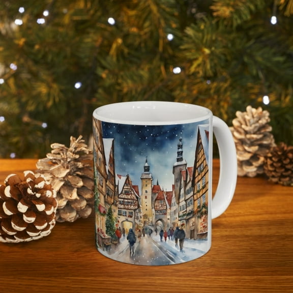 Christmas Mug Germany - Christmas in Bavaria Ceramic Mug, Tea Cup, Coffee Cup Mugs Gift for Family Friends Home Decor, 11oz