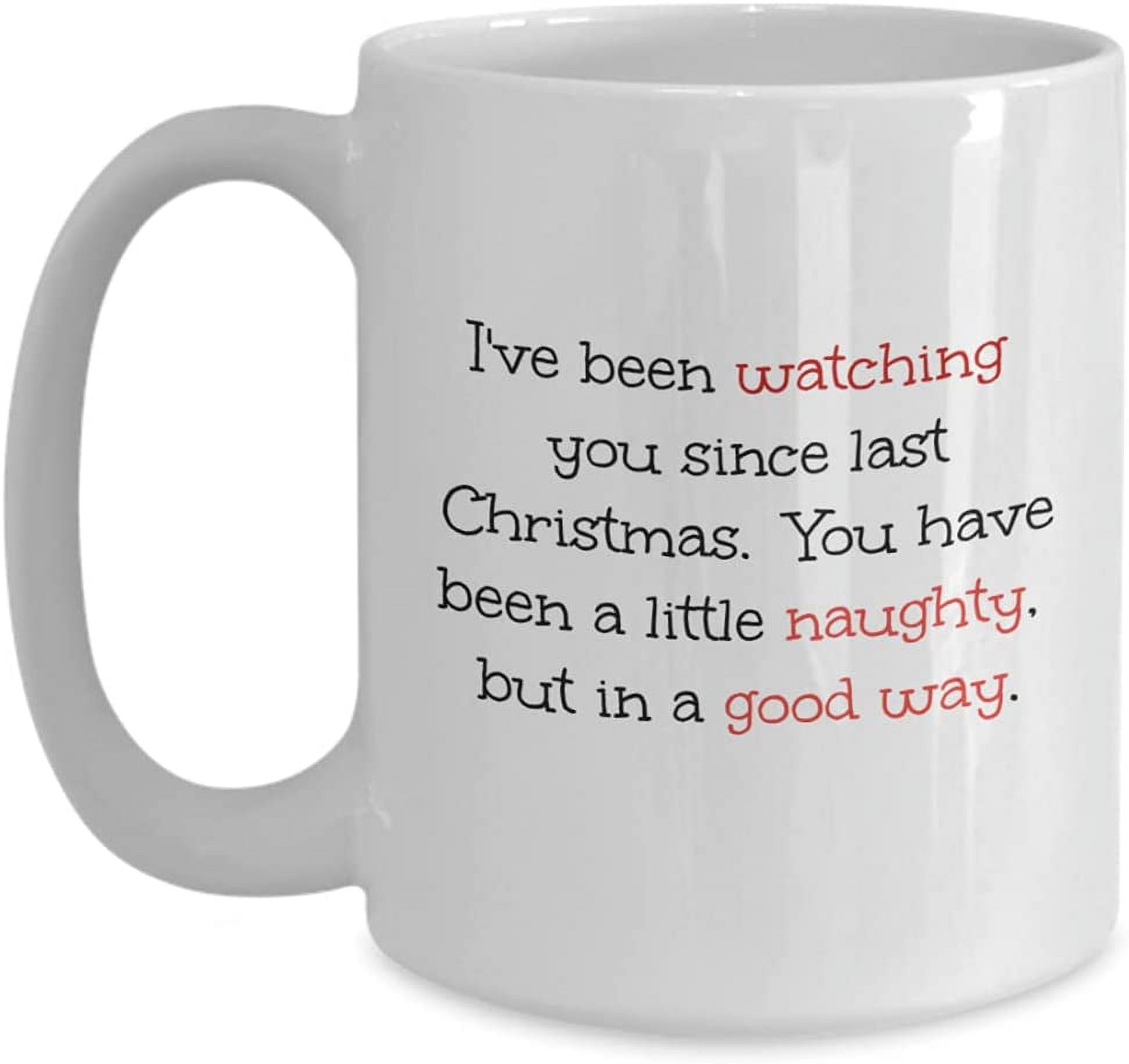 Christmas Mug, Naught in A Good Way Coffee Mug, Christmas Gifts for Girlfriend, Christmas Presents for Boyfriend, Funny Mug from Santa, Tea or Coffee