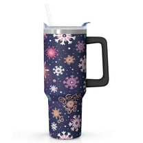 Christmas Mug Stainless Steel Insulated Coffee Cup with Handle, Holiday Travel Tumbler Gift