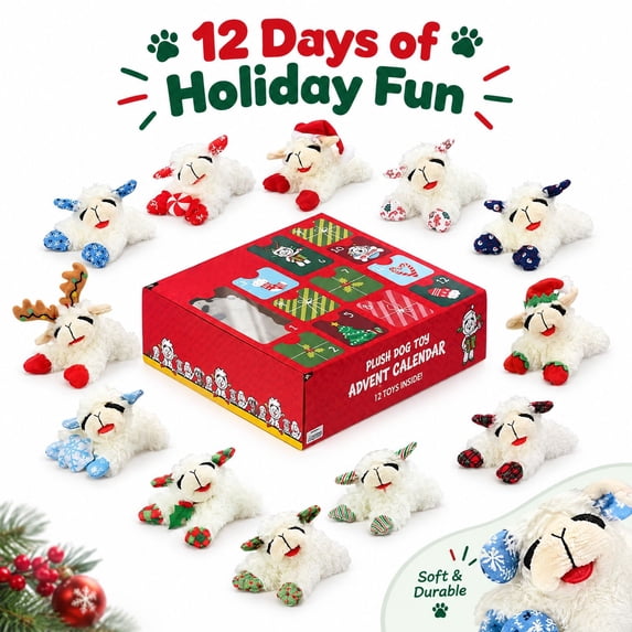 Christmas Multipet Lamb Chop 12 Day Dog Toy Advent Calendar, New 12 ...