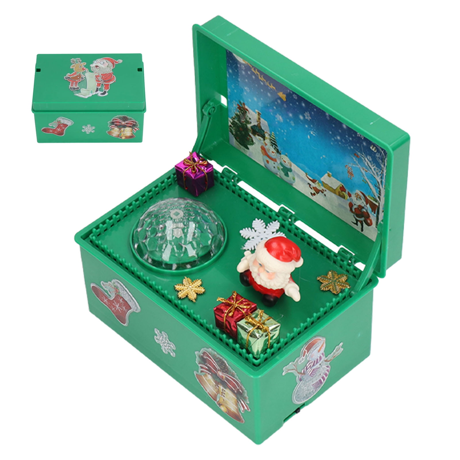 Christmas Music Box, Electric Lifting Santa Music Box Christmas