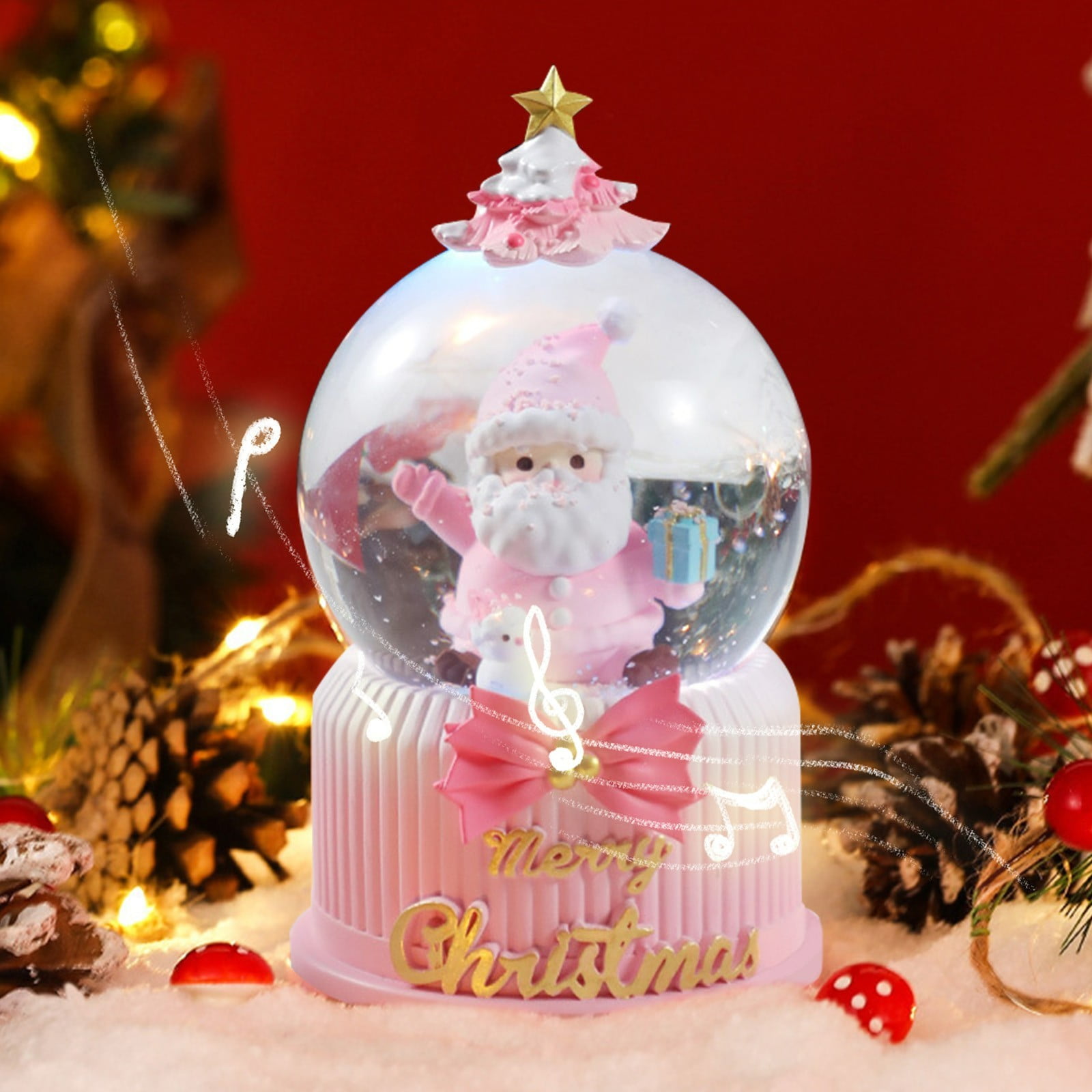 Christmas Scene Decoration Decorations Storefront Music Box Portable Children'S Birthday Gift