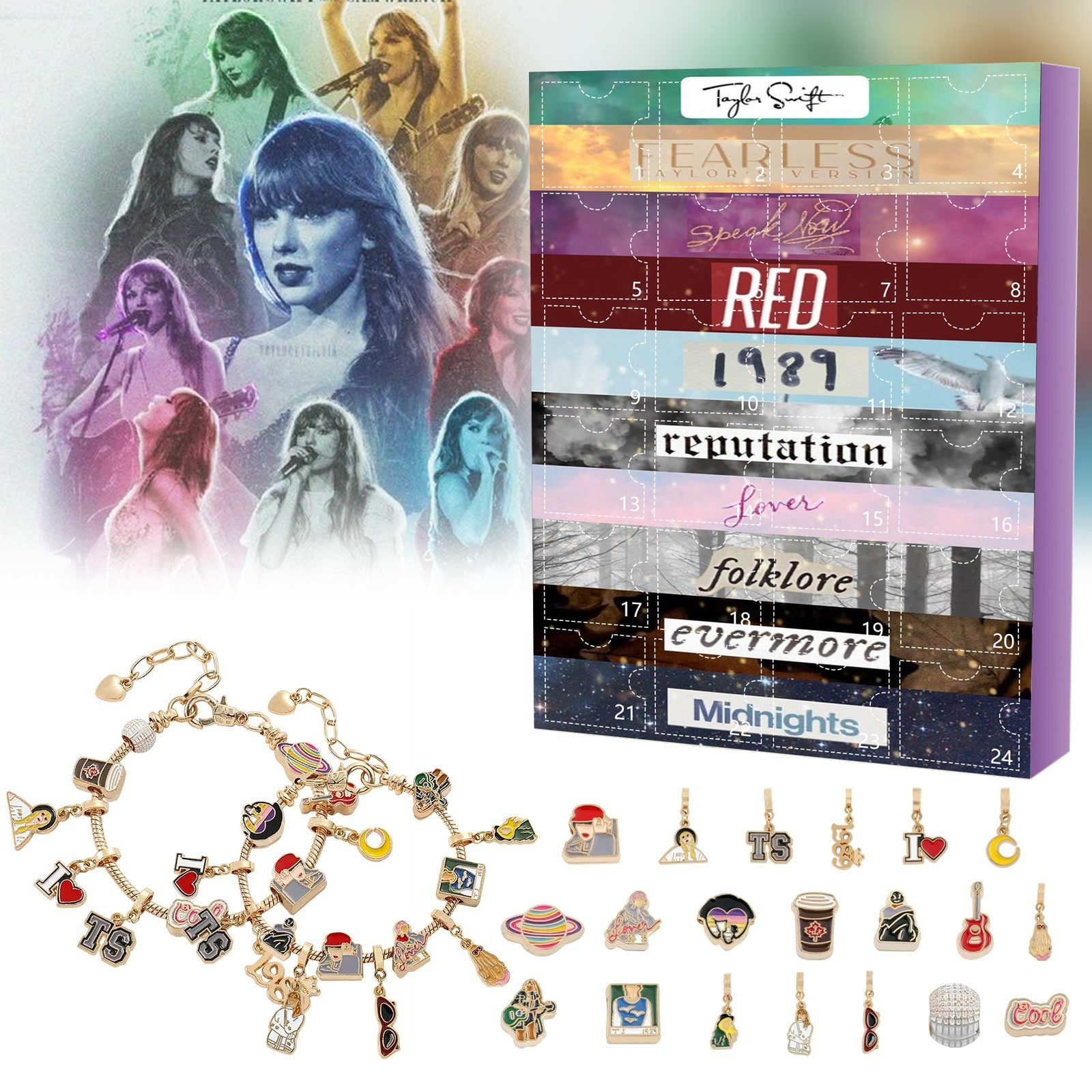 Christmas Music Lover Advent Calendar Bracelets 2024 for Lover 24 Days
