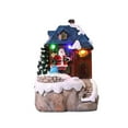 thumbnail image 1 of Christmas Musical Box Snow House Figurine LED Lighted Plays 8 Songs for Holiday Desktop Fireplace Decor, 1 of 9