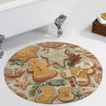 thumbnail image 1 of Christmas My Favorite Gingerbread Cookies Round Carpet Circle Rug Outdoor Patio Area Rug Washable Large Area Rugs Hallway Room Decor Fitness Mats, 1 of 8