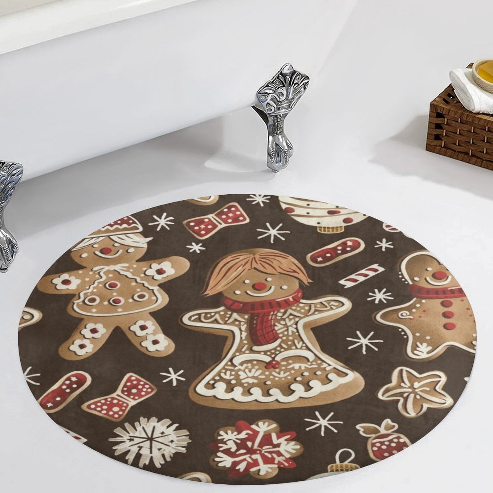 Christmas My Favorite Gingerbread Cookies Round Carpet Circle Rug ...