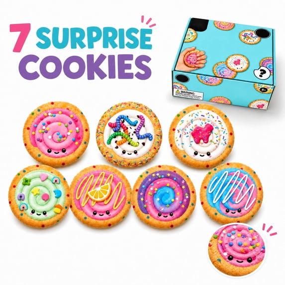 Myestery Box Christmas Mystery Frosted Cookie Squishy Blind Box, Sprinkle Decor ...
