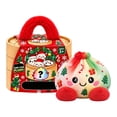 thumbnail image 1 of Christmas Mystery Plush Dumpling Squishy, Cute Stuffed Dumpling Squishy Plush Fidget Toy, Collectible Stress Relief Gift with Simulated Steamer & Fuzzy Handle,Christmas Stocking Stuffers, Home Decor, 1 of 3