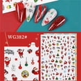 Christmas Nail Art Stickers 3D Christmas Nail Decals Winter Xmas