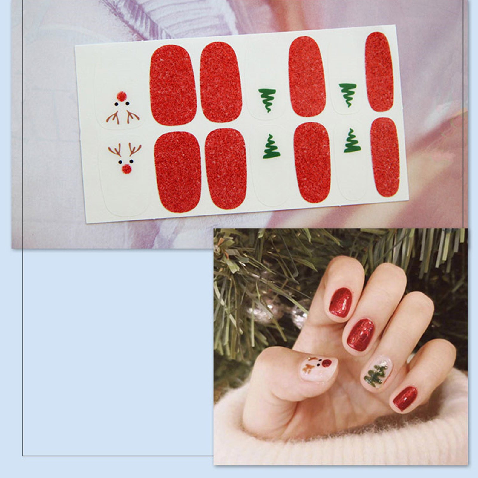Christmas Nail Stickers 2021 New 3D Snowflake Nail Decals Metallic