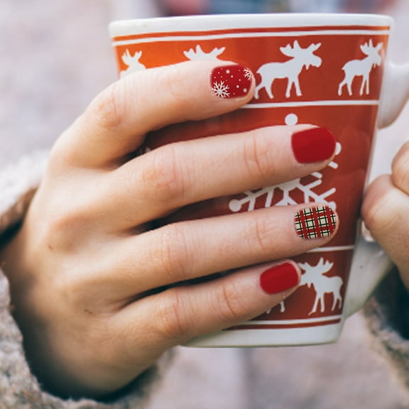 Christmas Nail Stickers Fashion Manicure Decorations Accessories Holiday Party DIY Art Design